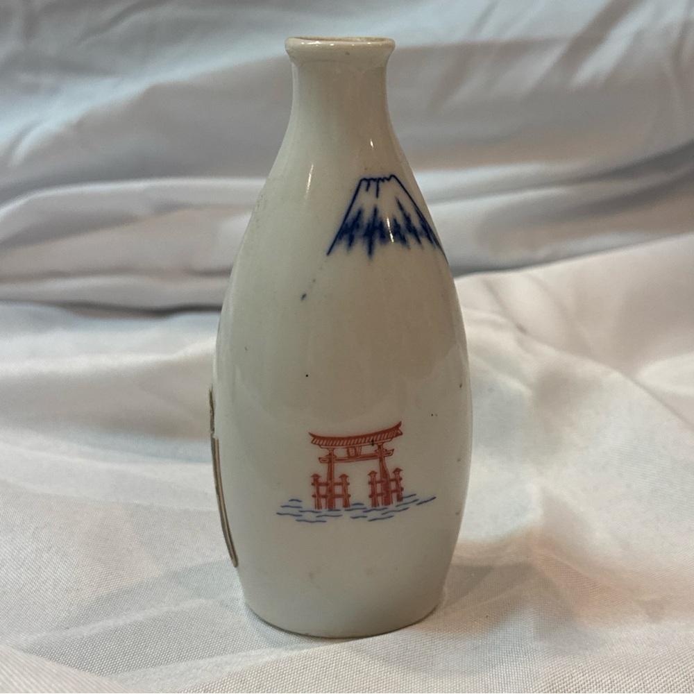 Vintage 50s/60s Elegant Japanese Porcelain China Bottle / Vase, VTG Sake Bottle - Picture 5 of 7